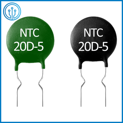 Parte radiale negativa di ohm 20% 5mm 0.6A THT del termistore 20D-5 20 di coefficiente di temperatura di NTC